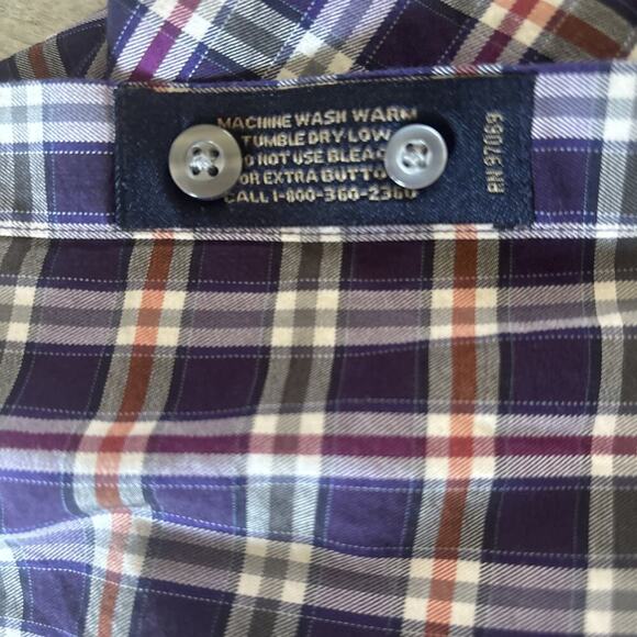 Scott Barber Button Down Shirt Mens Size XL Window Pane Plaid Long Sleeve - Picture 6 of 7